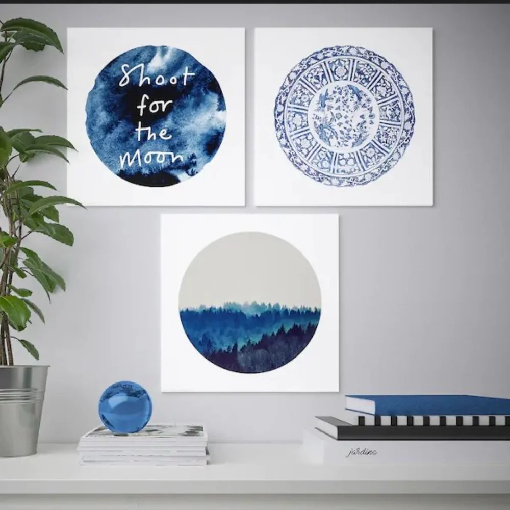 IKEA PJÄTTERYD Canvas Wall Art Set “Shoot For The Moon”